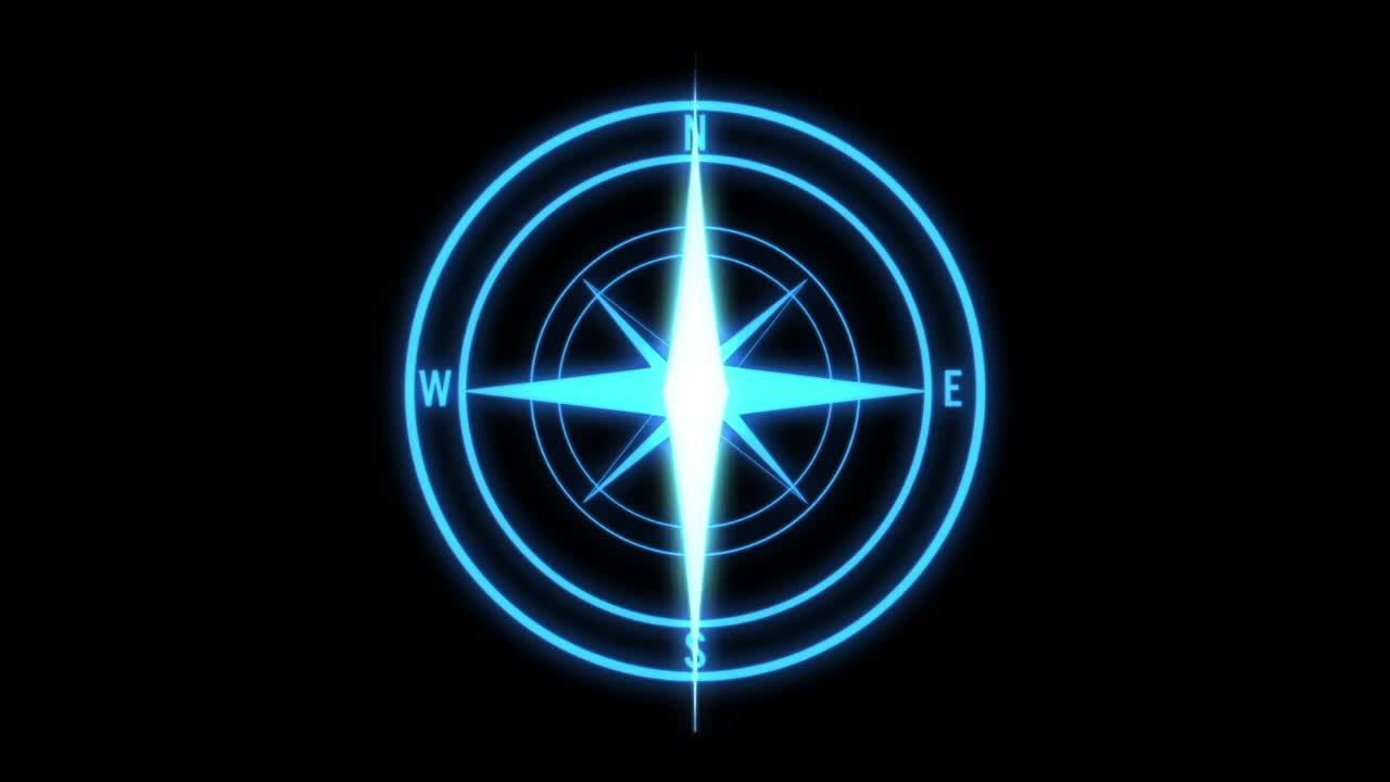 Glowing Compass Navigation Tool