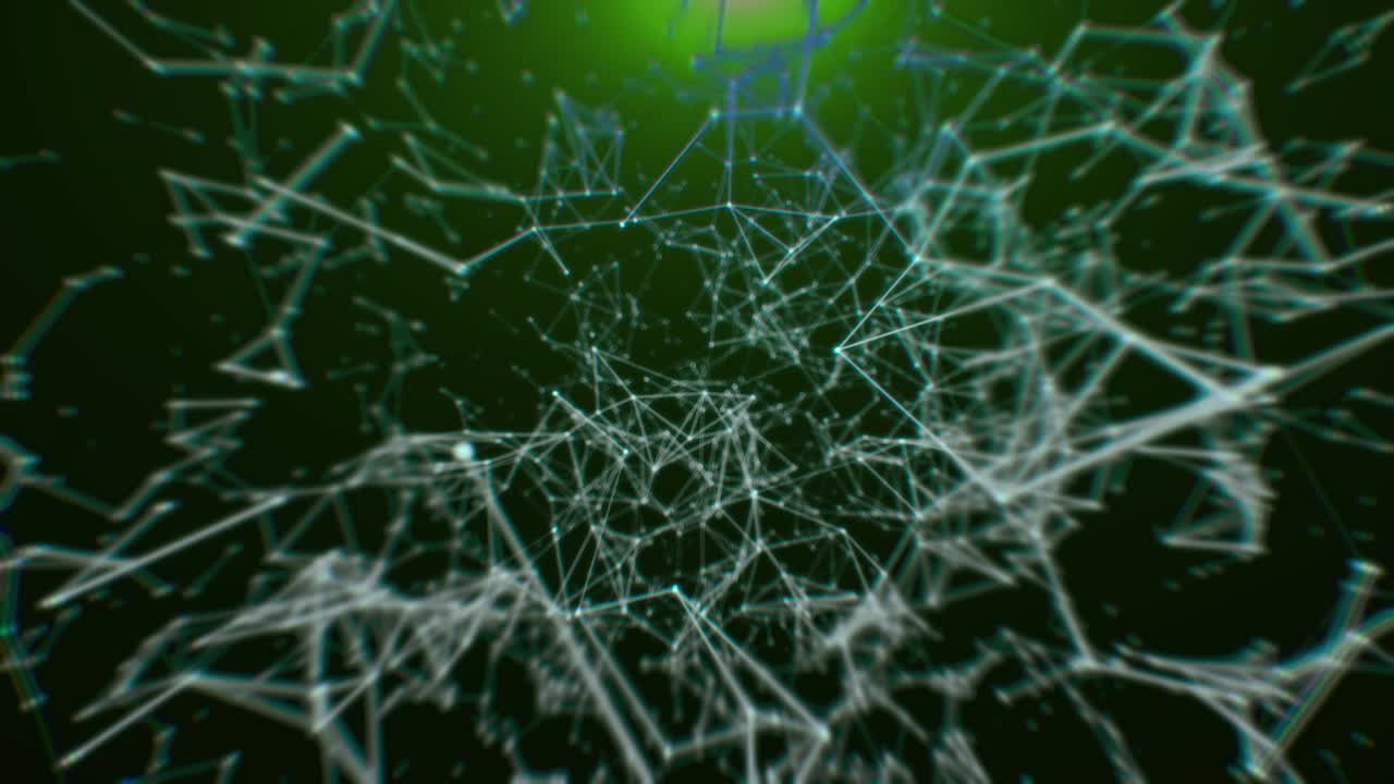 Green Technology Abstract Geometric Background Plexus