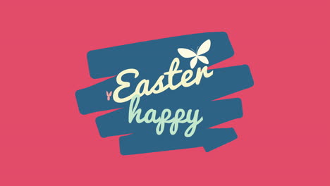 Happy-Easter-with-butterfly-on-red-gradient-with-blue-brushes