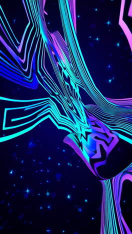 abstract neon flowing lines on dark background