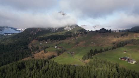 Obersee-Glarus-Näfels-Switzerland-sunny-town-in-the-clouds-rising-view