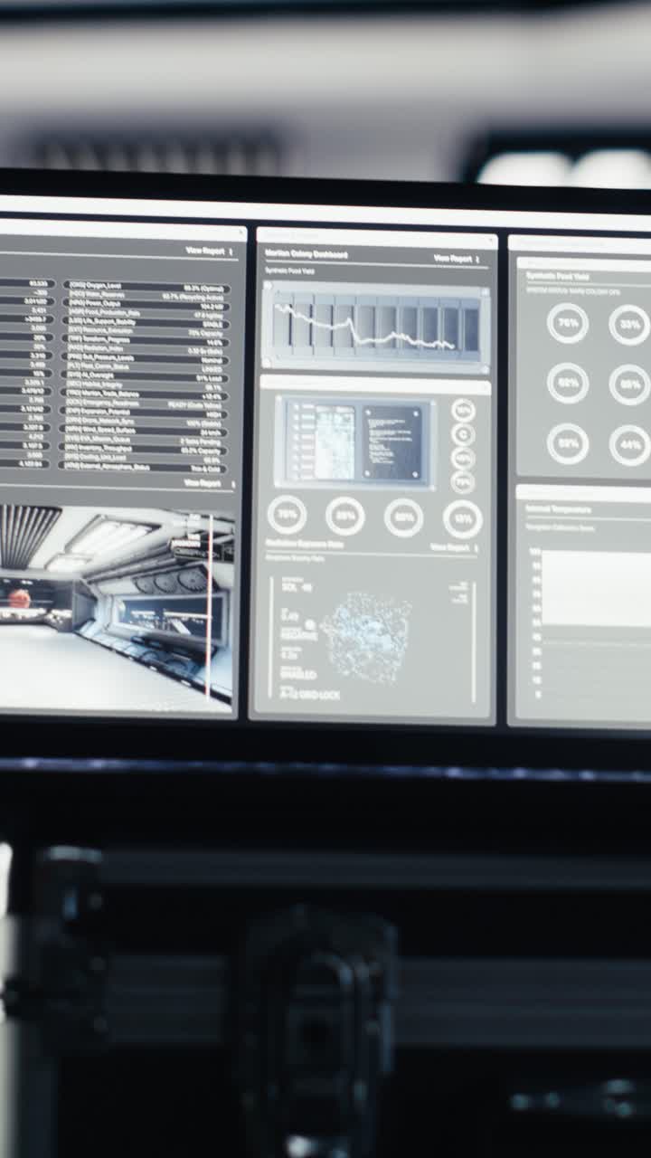 Vertical video Sad astronaut sits on starship floor in silence after weeks without contact