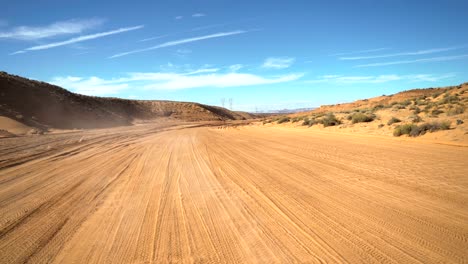 stabilized shot in 4x4 truck .the way go to antelope canyon.