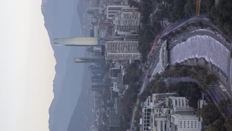 santiago de chile panoramic view morning rush time lapse