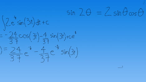 Animación-Del-Procesamiento-De-Datos-Matemáticos-Sobre-Fondo-Azul