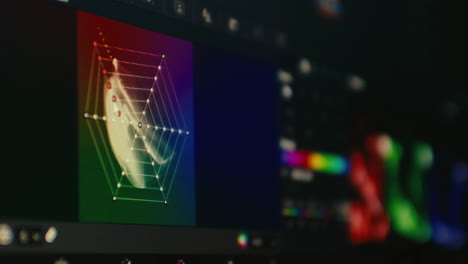 Arbeit-An-Einer-Software-Zur-Farbkorrektur-Im-Postproduktionsprozess