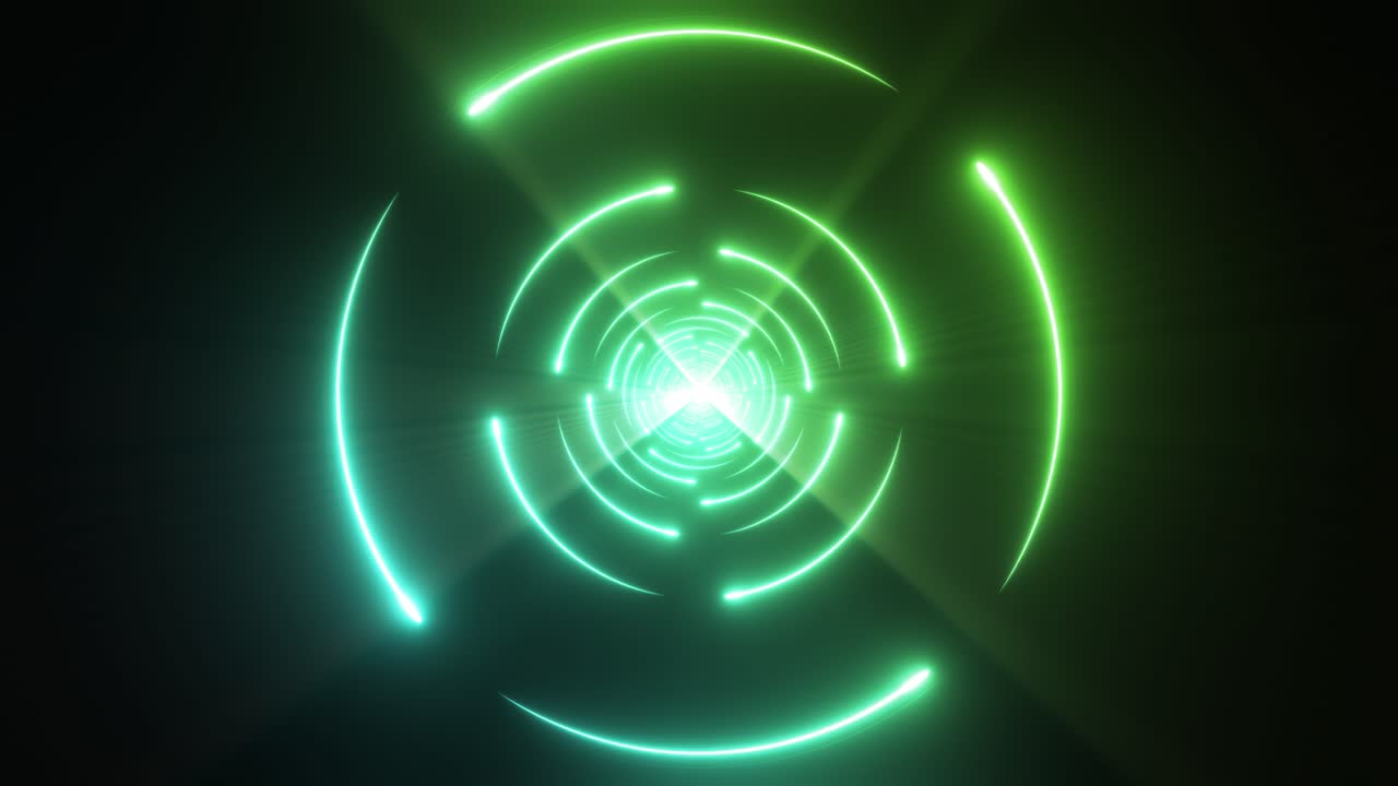 tunnel a cerchio al neon