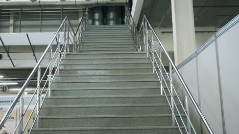 wide staircase in a modern building