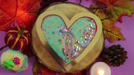 dia de muertos , virgen de guadalupe heart