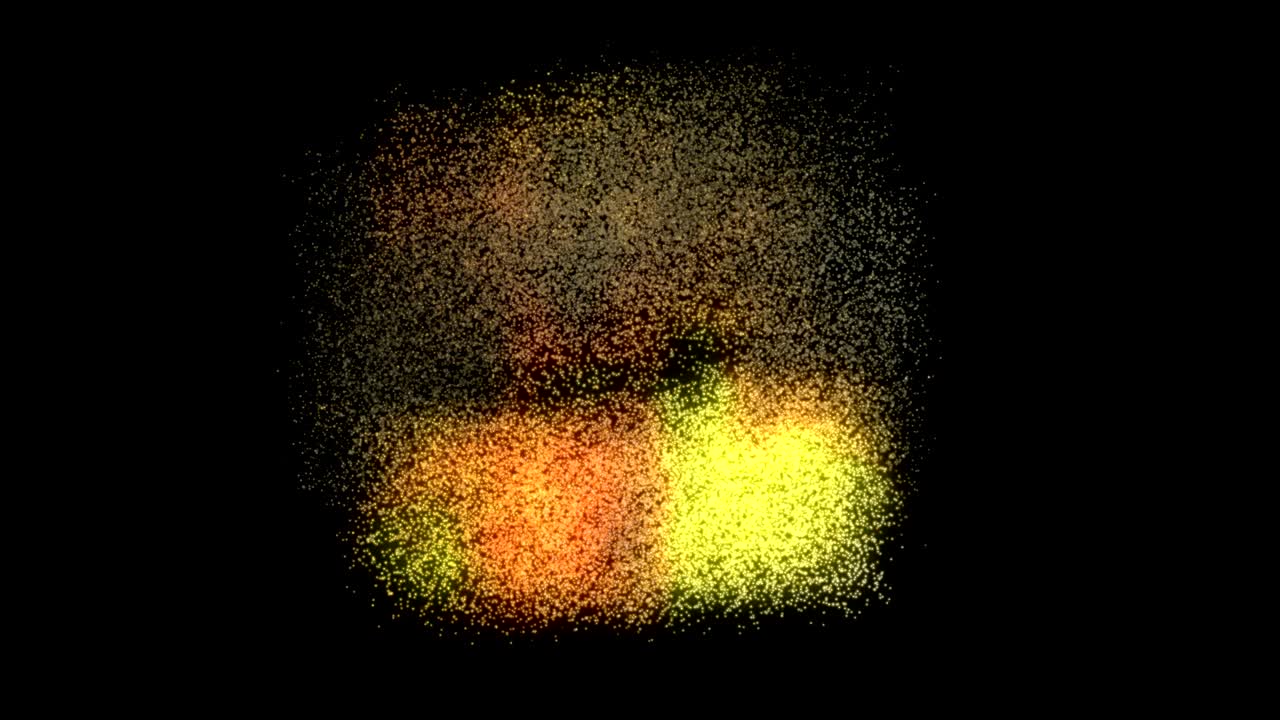 Gold dust glitter on black background