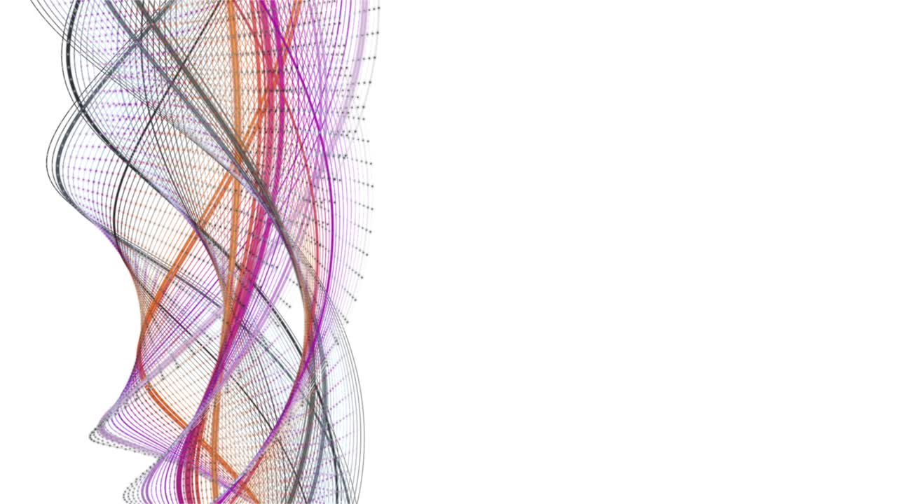 animación fantástica con objeto de onda de rayas en cámara lenta y espacio para texto, 4096x2304 bucle 4k