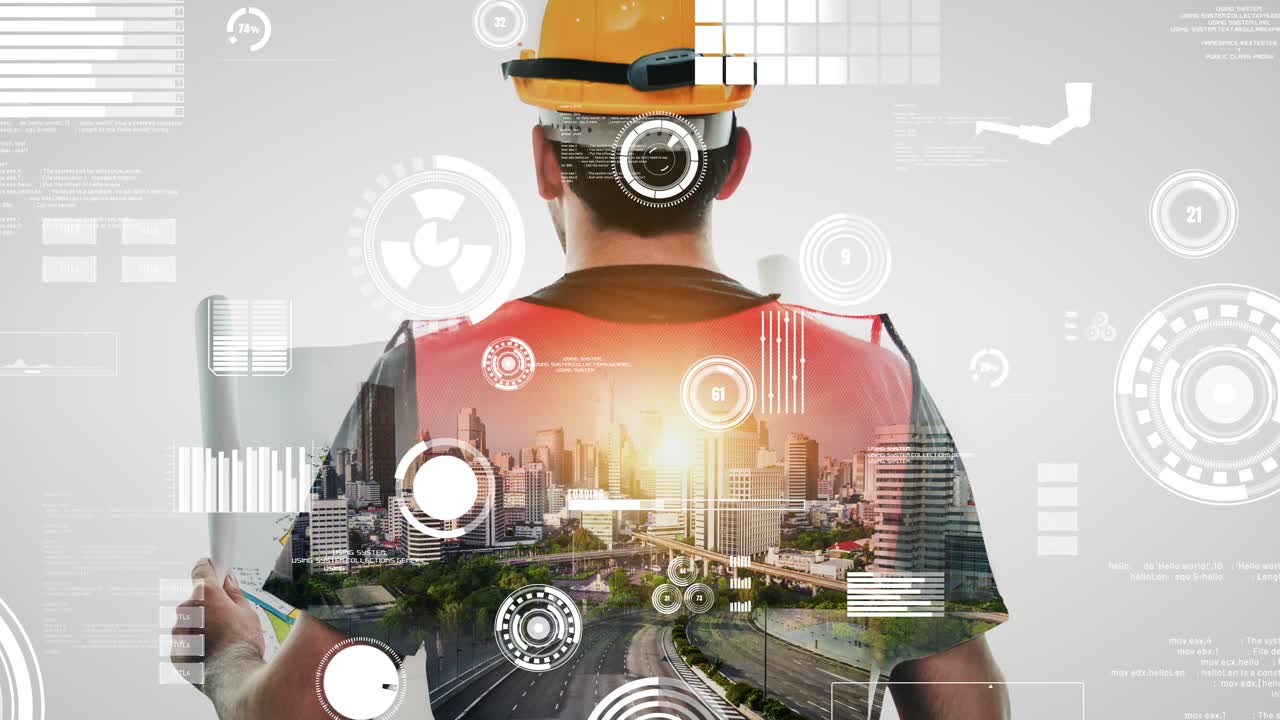 Premium stock video - Future building construction and inventive ...