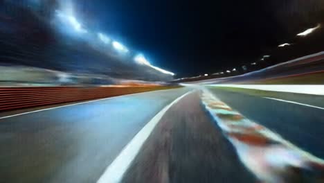Fast Night Racing in Tunnel