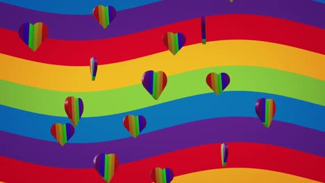 Animation-Von-Regenbogenherzen-Auf-Regenbogenhintergrund