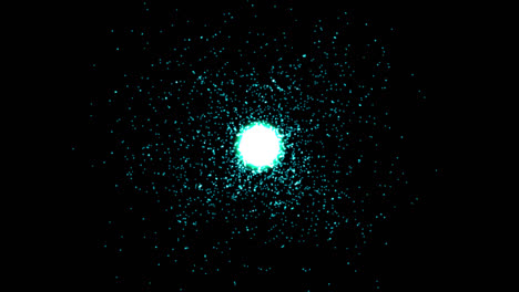 explosión de partículas abstractas