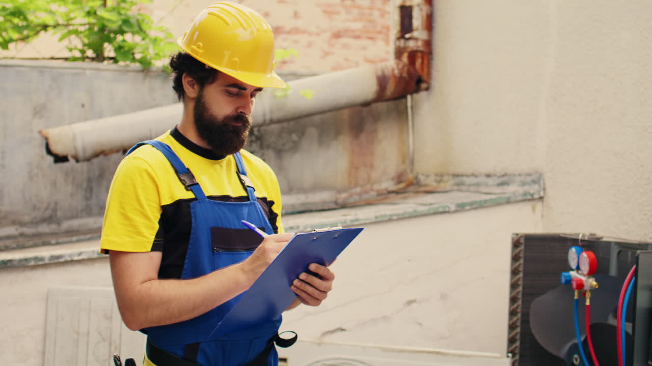 mecánico llenando el contrato de seguro