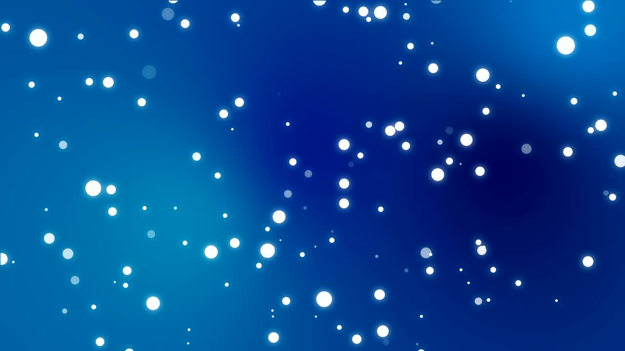 파란색 배경을 가로질러 움직이는 반이는 빛의 입자