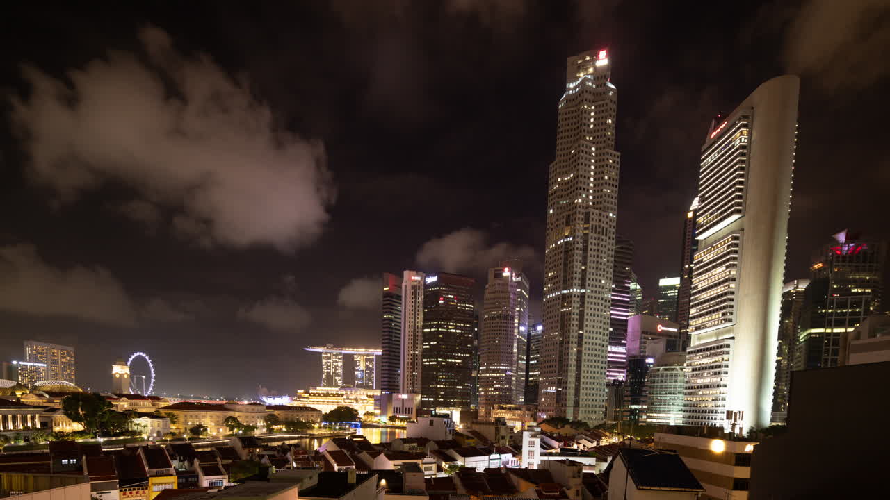 singapore central business district skyline