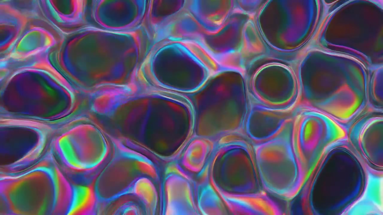 Superficie liquida iridescente astratta con movimento fluido