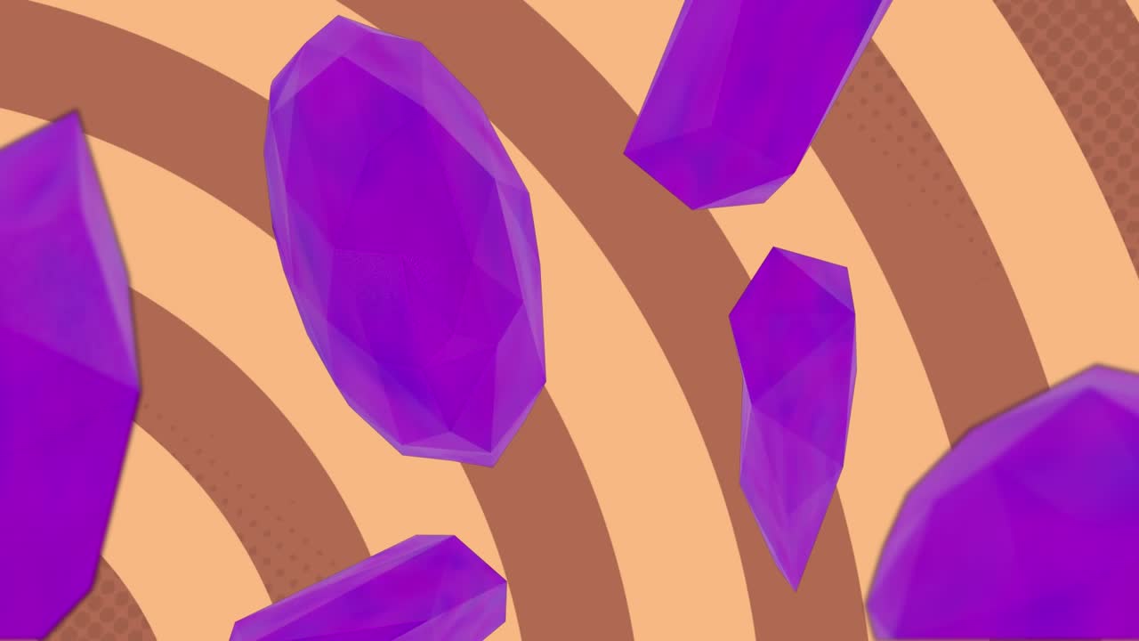 Animation of brown circles and pattern on seamless loop