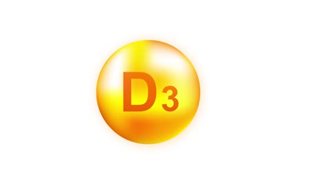 vitamin d3. niacin vitamin drop pill capsule icon. motion graphics.