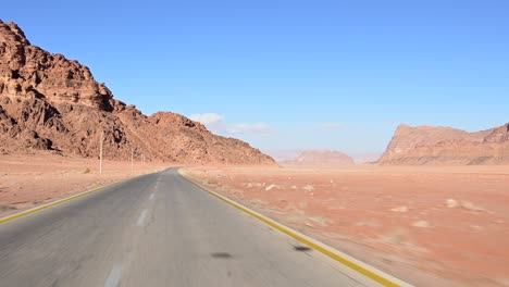 driving king's highway in jordan, one of the most famous roads in the middle east, king’s highway is winding from north to south of the country.