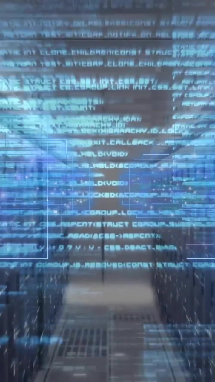 Animation of digital data processing over computer servers