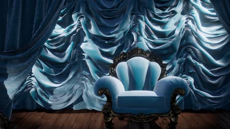 luxurious-theater-curtain-stage-with-chair