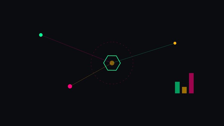 Animated Data Visualization with Hexagon and Bar Chart