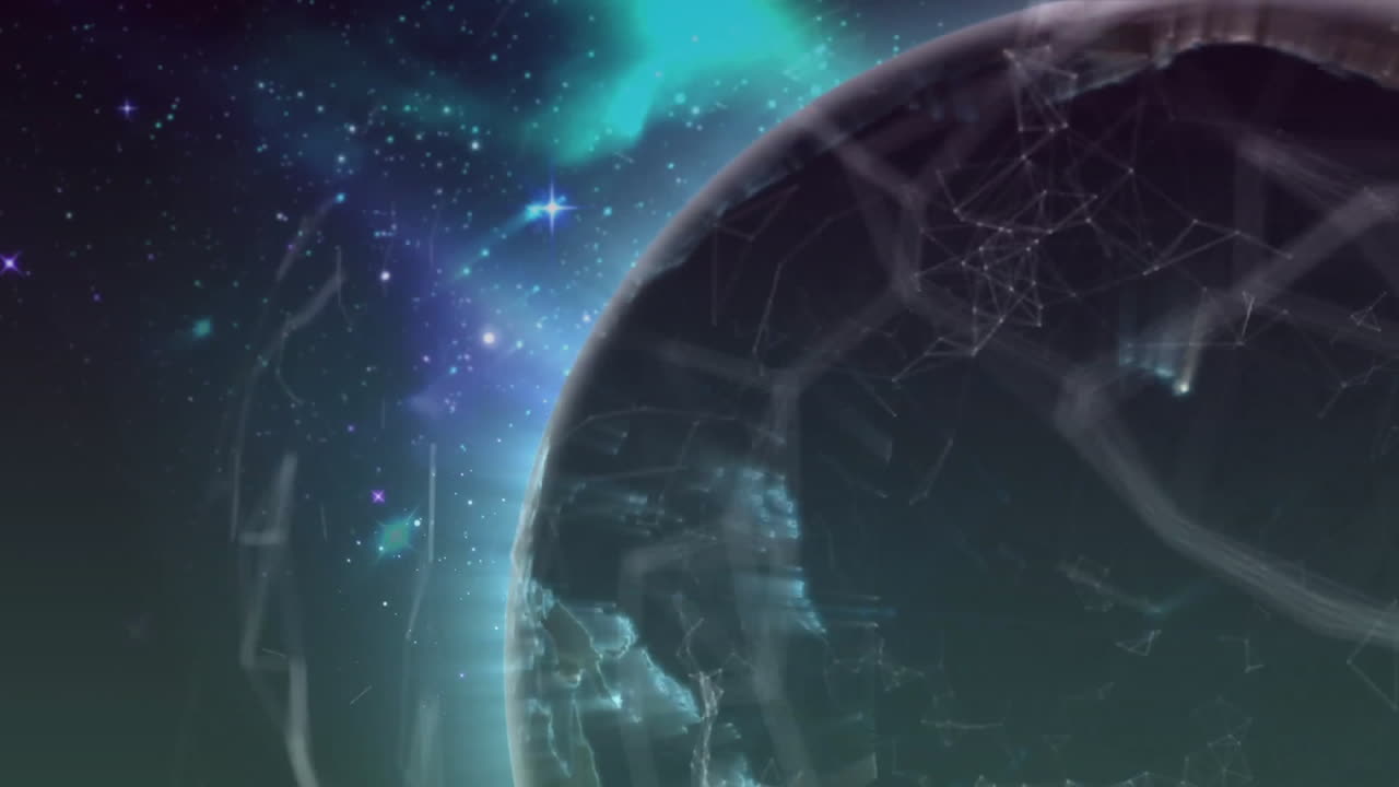 animación de la red de conexiones en todo el mundo