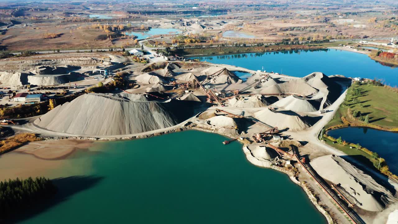 캐나다 채석장 드론 클립 - 4k
