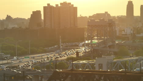 traffic jam in the bronx during the evening rush hour