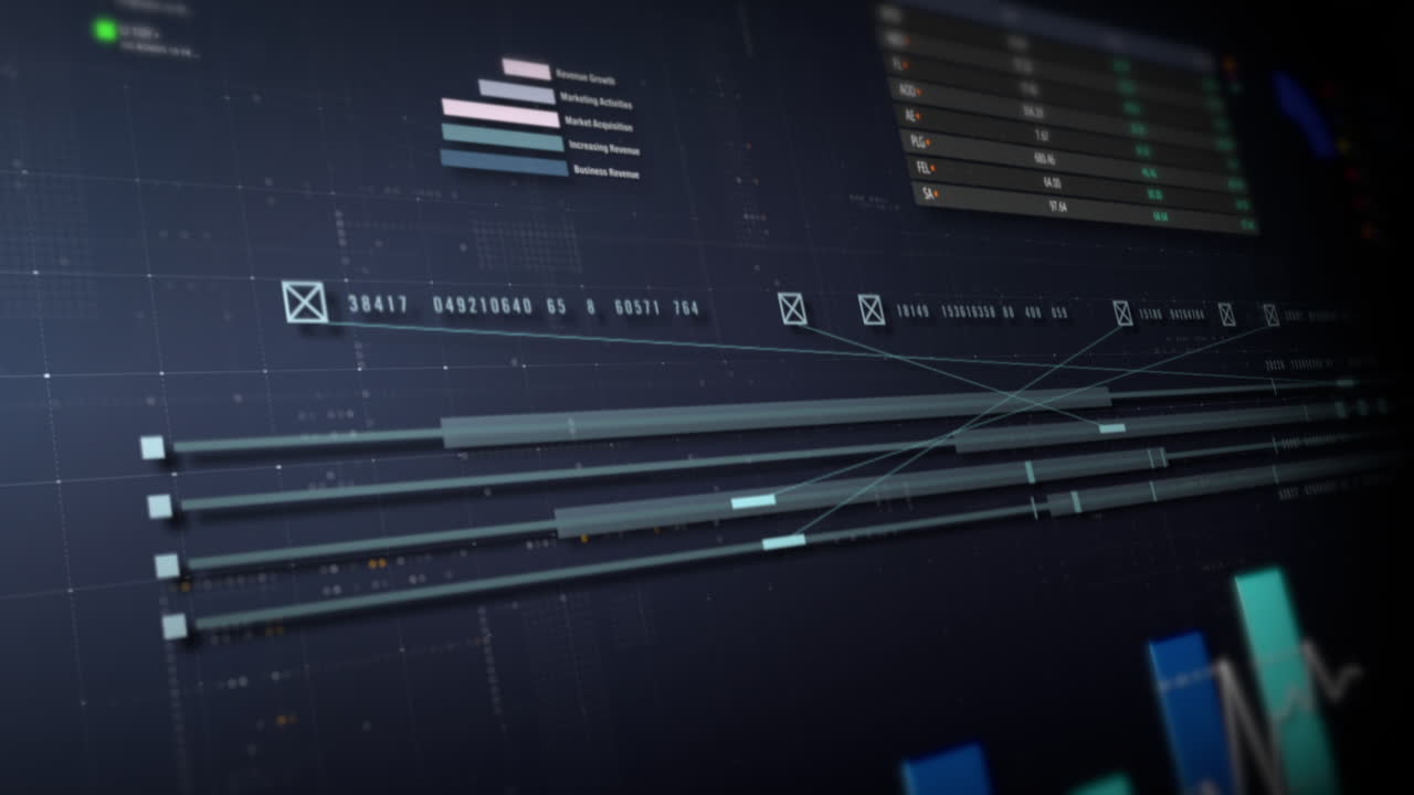 비즈니스 인포 그래픽, 애니메이션 차트 및 비즈니스 미팅 모을위한 데이터 기반 통찰력을위한 동적 데이터 비주얼: 거래, 증권 거래소 및 암호화폐의 세계를 탐색하십시오.