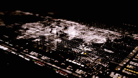 Gráfico-De-Movimiento-Avanzado-Mapa-Digital-Matriz-De-Datos-Simulación-De-Entorno-Cibernético-Análisis-De-Big-Data-Simulación-Inteligente-Artificial,-Fondo-De-Visualización-Frontal