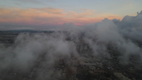 cloudy aerial view