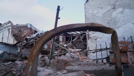 low-angle-view-of-destroyed-building-rubble