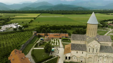 Alaverdi-monastery-cathedral-and-vineyard-in-countryside-of-Georgia
