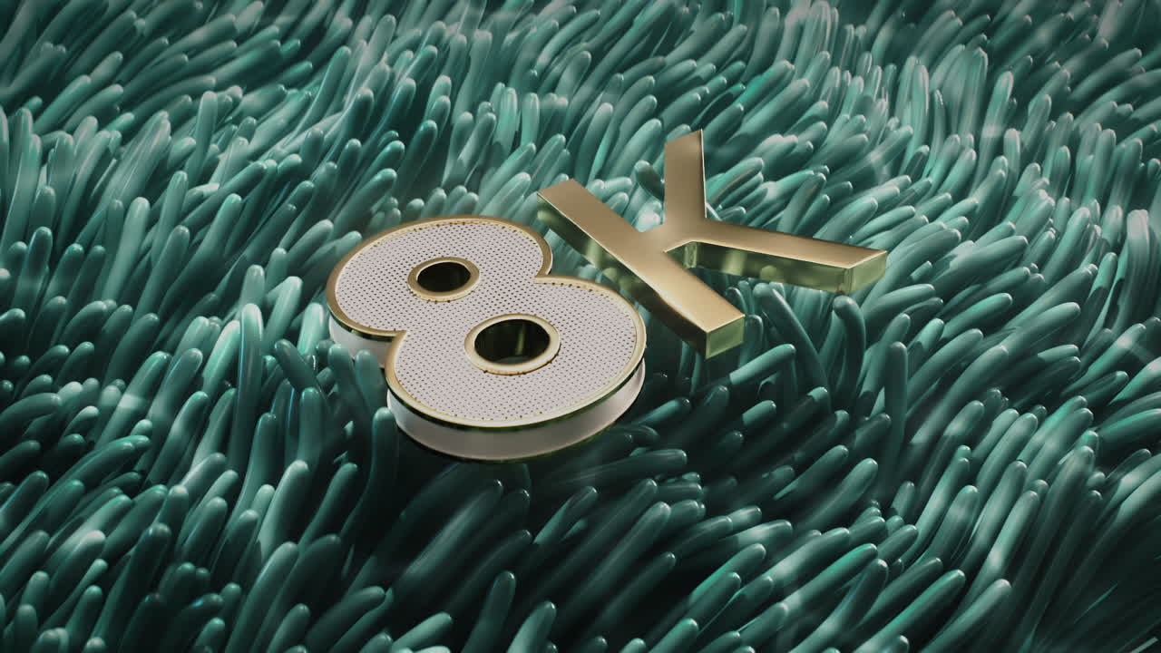 황금색 로고 8k 추상적인 해조류 배경