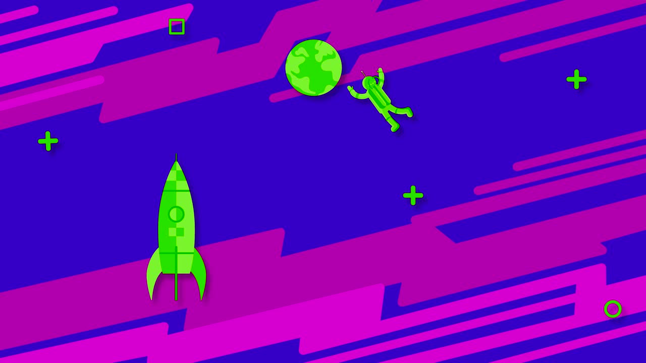 un astronauta vuela a través del espacio exterior