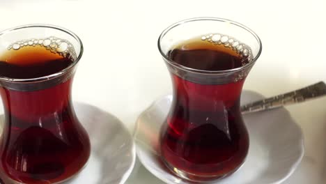 turkish tea in glass cups