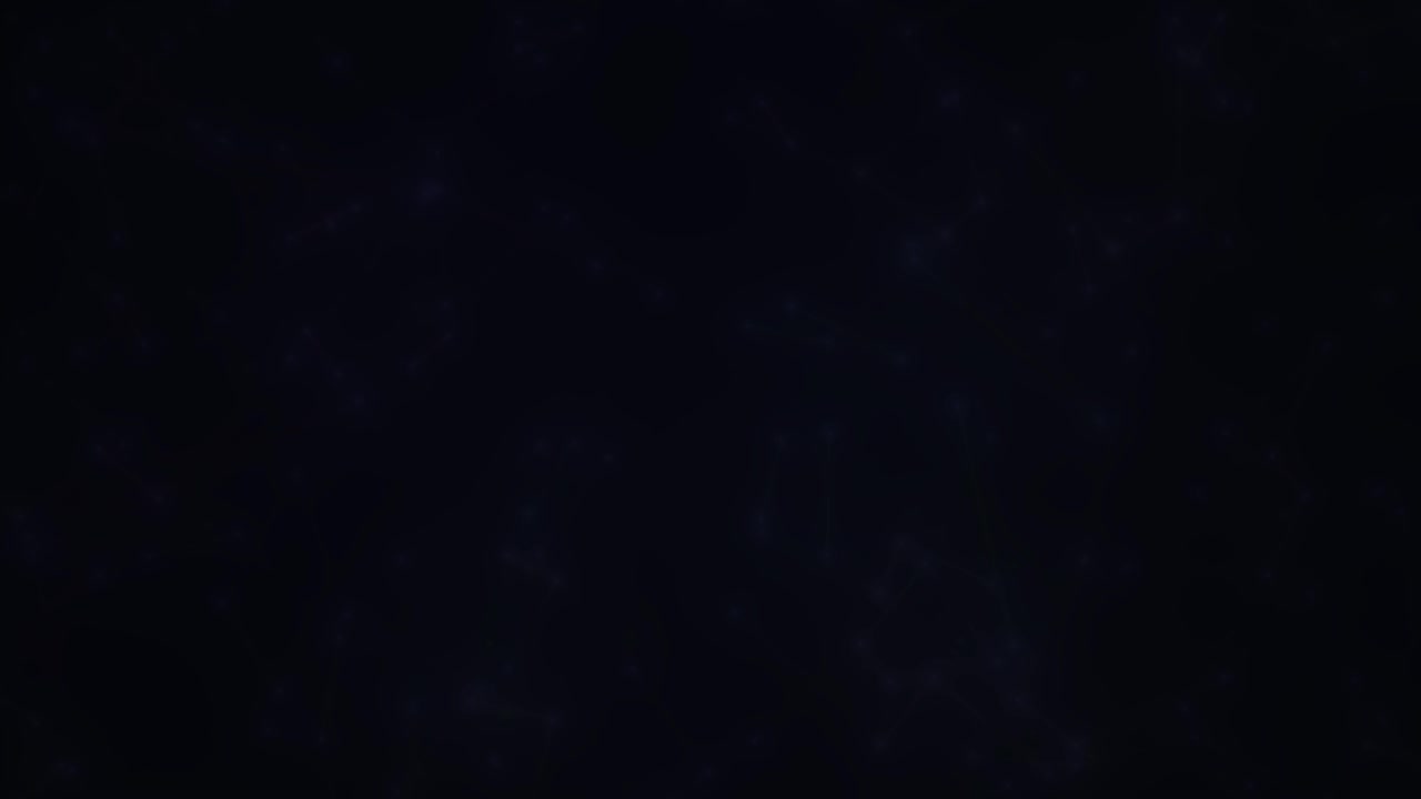 Abstract Network of Glowing Dots and Lines on Dark Background