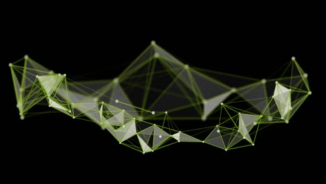 futuristic plexus animation with glowing triangles in slow motion, 4096x2304 loop 4k