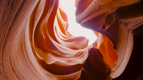 amazing beautiful stone waves of smooth orange sandstone rock canyon