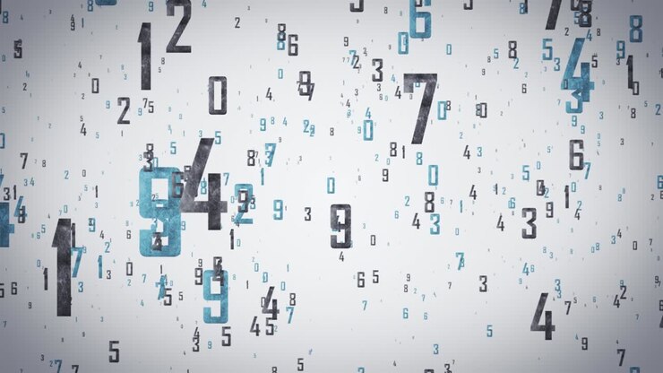 Abstract numbers background. Artificial Intelligence motion design. The concepts of historical documentary, finance, game, internet, education, brainstorm, AI deep learning computer, brain, web, network, loops & Samples