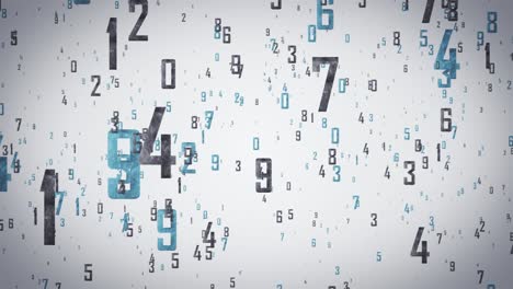 abstract numbers background. artificial intelligence motion design. the concepts of historical documentary, finance, game, internet, education, brainstorm, ai deep learning computer, brain, web, network, loops & samples