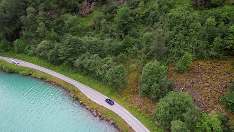 lake near the glacier briksdalen