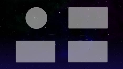 espacio galaxia tarjeta de finalización pantalla de finalización gráficos de movimiento