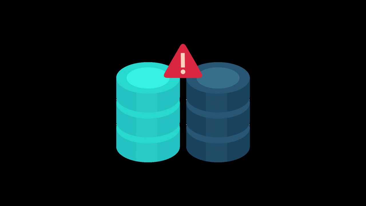 Digital Data Storage Error Warning Animation