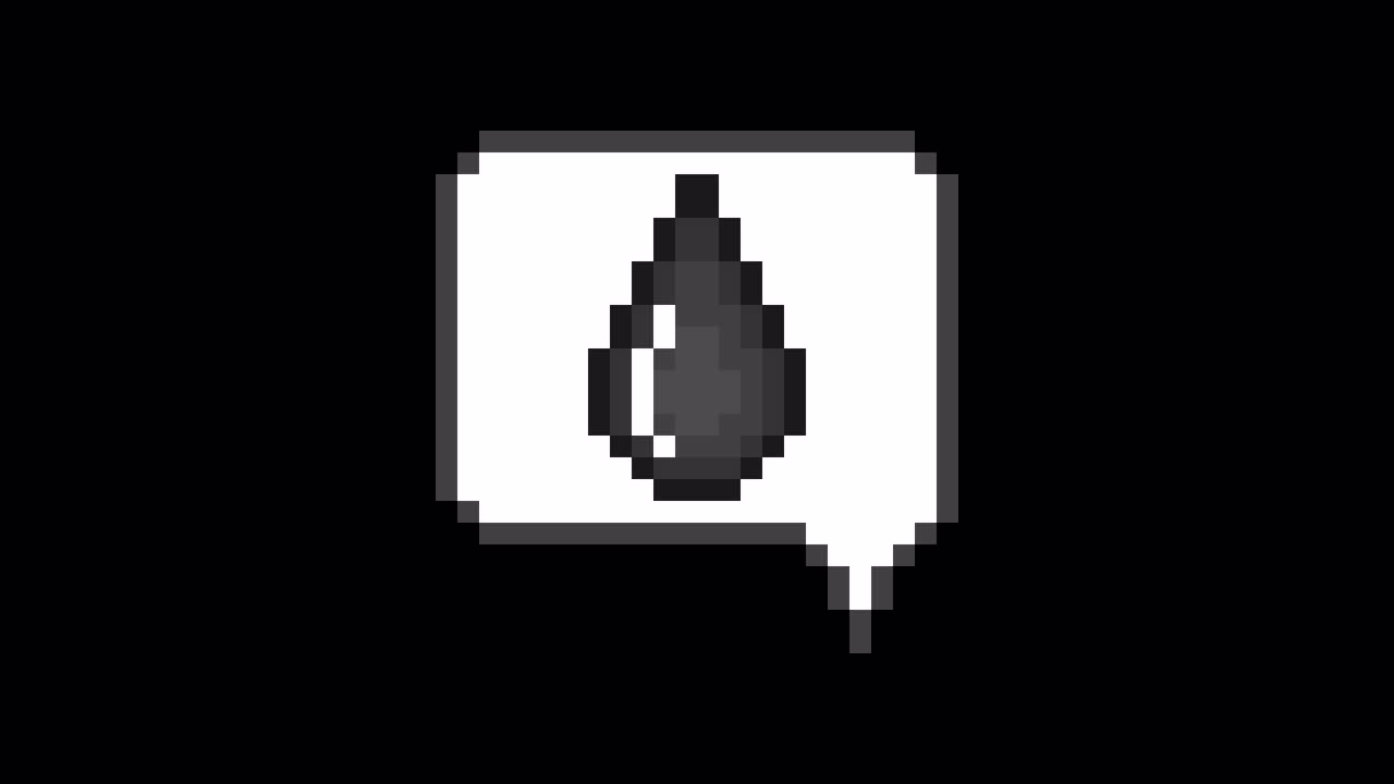 Pixel art animation icon speech drop (6)