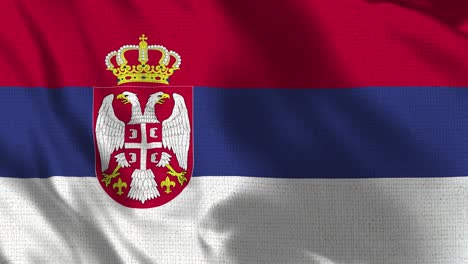 serbia flag - realistic 4k - 30 fps flag of the sao serbia waving in the wind.